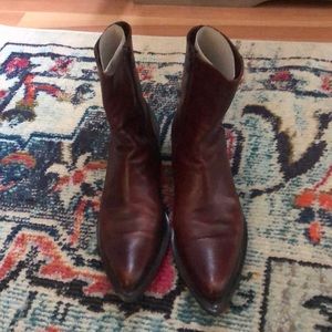 Barney’s New York rich mahogany bootie